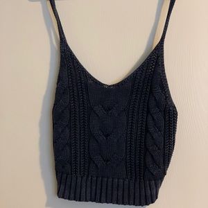 American Eagle - Navy blue tank top/cropped